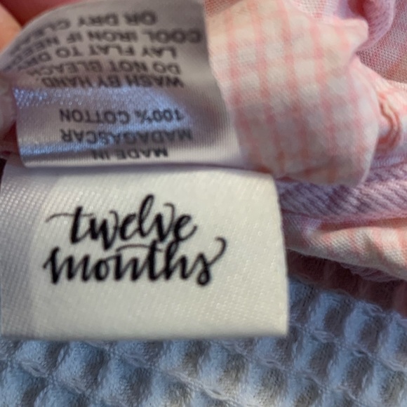 La Petite Fleur Pink Gingham Dress w Bloomer 12m - Picture 2 of 5